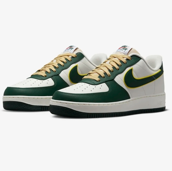 NIKE AIR FORCE 1 '07 LV8 LOW 💚NOBEL GREEN💚PURE CLASSICLOOK - Picture 5 of 9